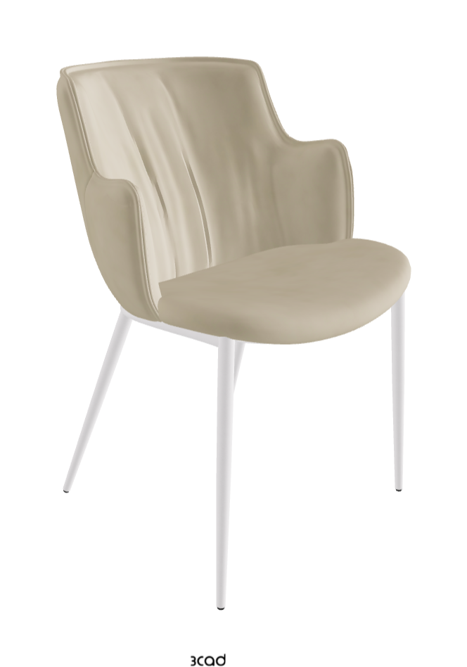 Rihanna ML Dining Armchair_Pearl Embossed_Micro Nubuk_Sand