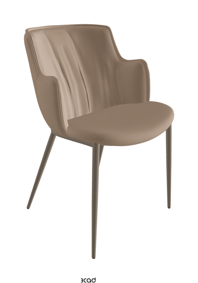 Rihanna ML Dining Armchair_Titanium Embossed_Glove Soft Leather_Taupe
