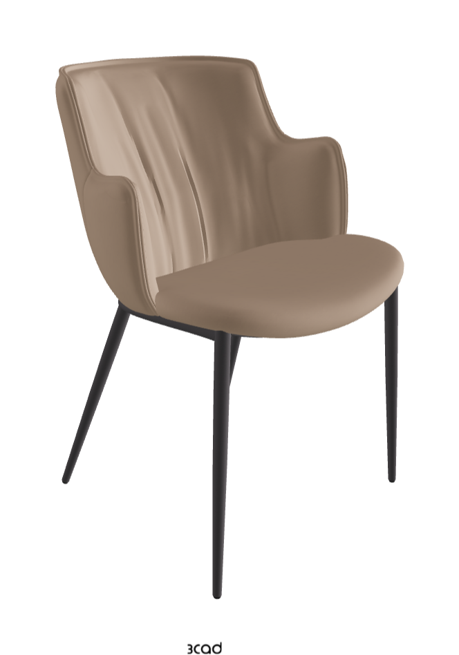 Rihanna ML Dining Armchair_Graphite Embossed_Glove Soft Leather_Taupe