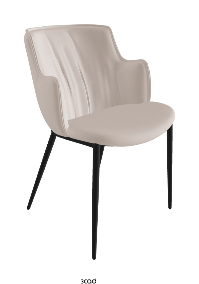 Rihanna ML Dining Armchair_Black Embossed_Soft Leather_Nymph