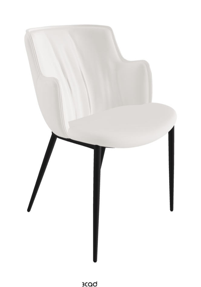 Rihanna ML Dining Armchair_Black Embossed_Soft Leather_Oyster