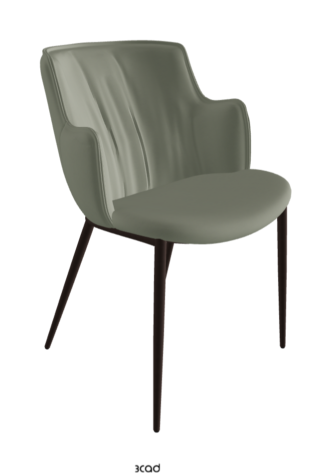 Rihanna ML Dining Armchair_Bronze Embossed_Soft Leather_Cenere