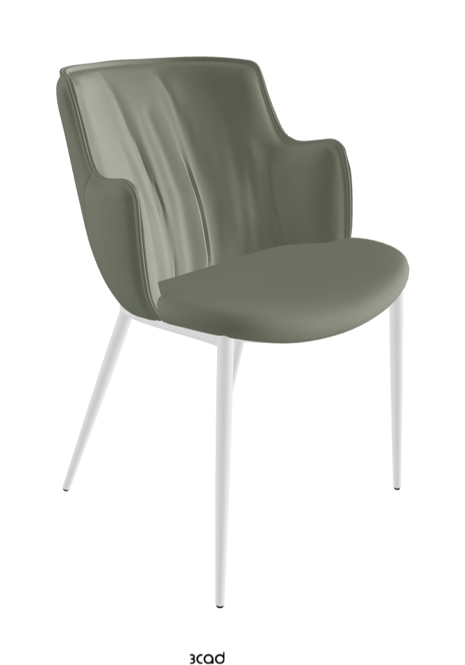 Rihanna ML Dining Armchair_Pearl Embossed_Soft Leather_Cenere