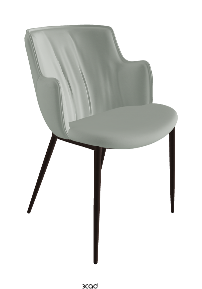 Rihanna ML Dining Armchair_Bronze Embossed_Soft Leather_Ice