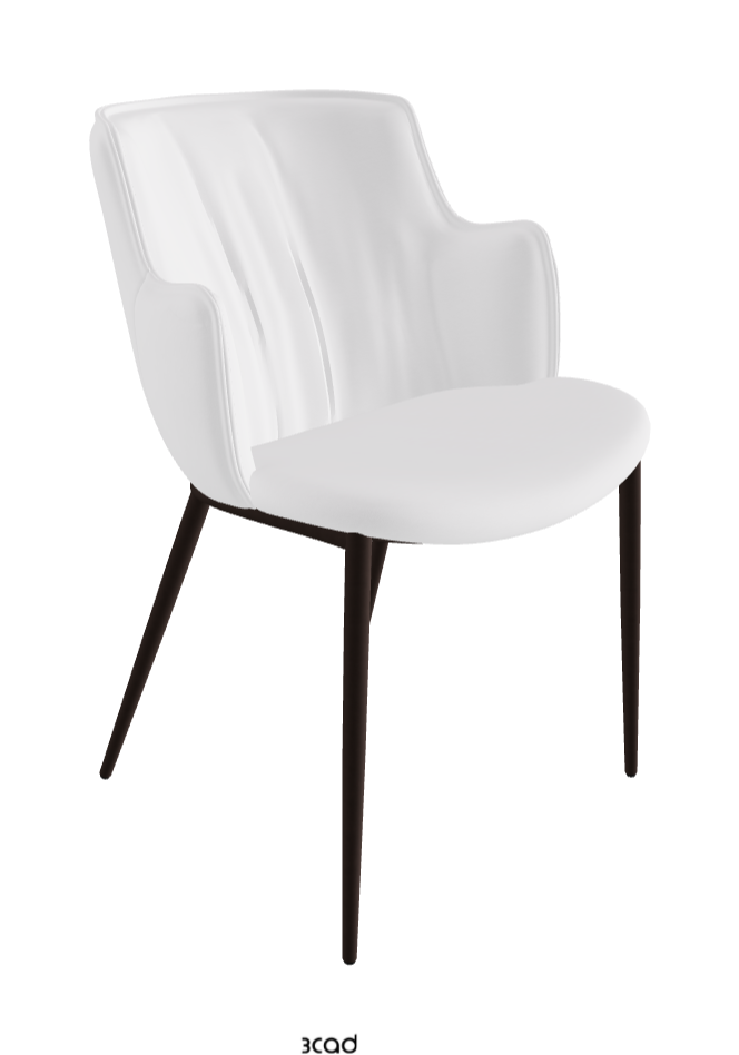 Rihanna ML Dining Armchair_Bronze Embossed_Soft Leather_Bianco