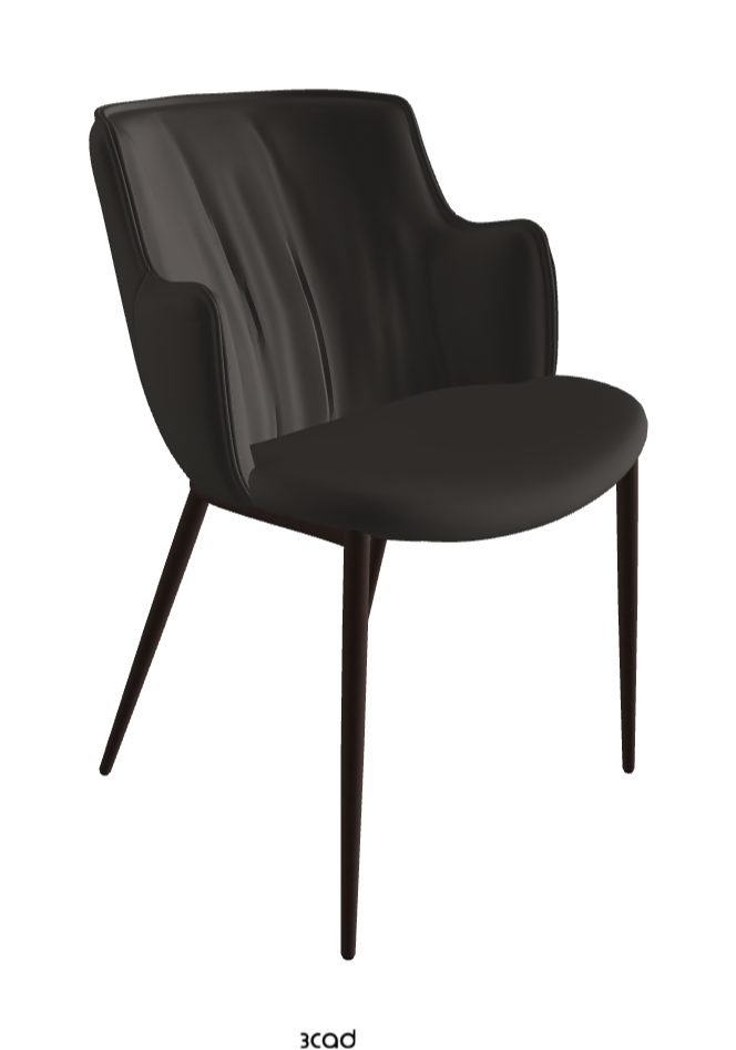 Rihanna ML Dining Armchair_Bronze Embossed_Soft Leather_Piombo