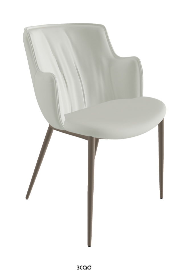 Rihanna ML Dining Armchair_Titanium Embossed_Soft Leather_Artico