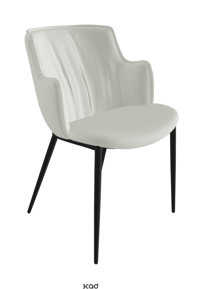 Rihanna ML Dining Armchair_Black Embossed_Soft Leather_Artico