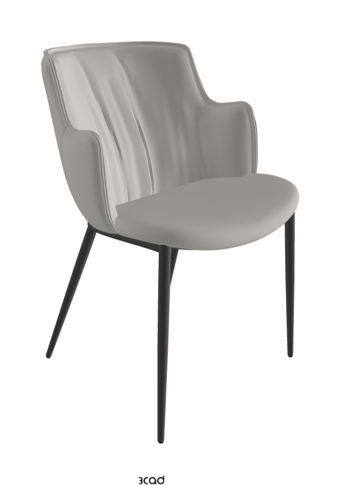 Rihanna ML Dining Armchair_Graphite Embossed_Soft Leather_Nardo