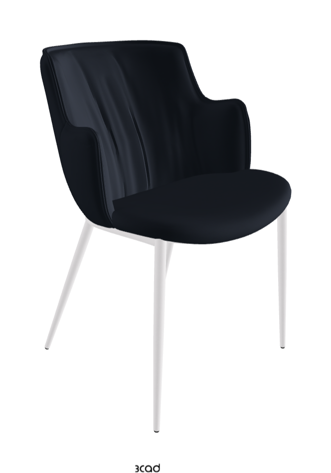 Rihanna ML Dining Armchair_Pearl Embossed_Synthetic Leather_Navy