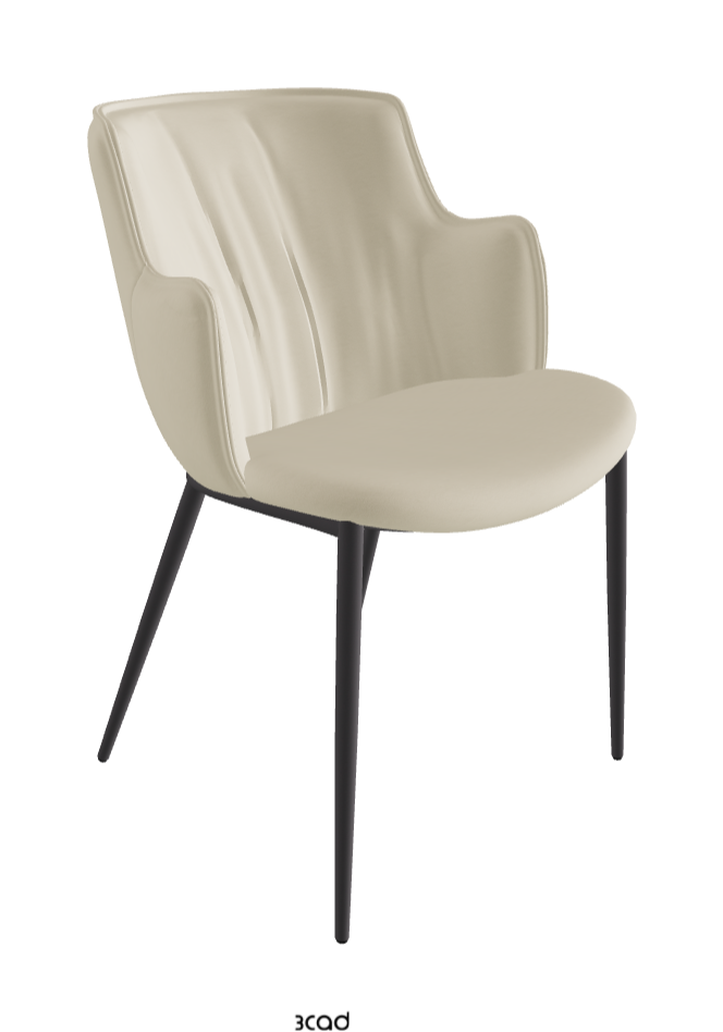 Rihanna ML Dining Armchair_Graphite Embossed_Synthetic Leather_Oyster