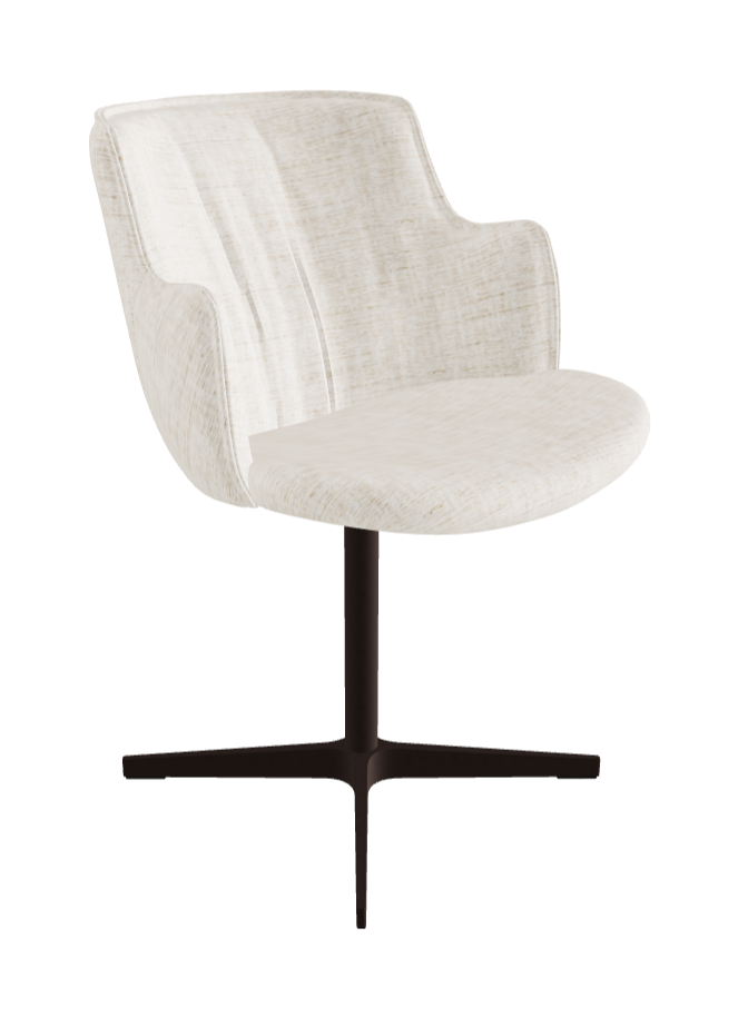 Rihanna X Swivel Dining Armchair_Bronze Embossed_Fabric_B610