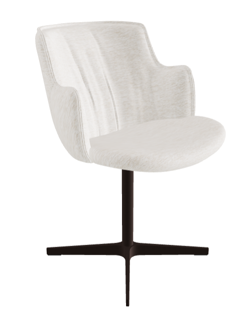 Rihanna X Swivel Dining Armchair_Bronze Embossed_Fabric_B730