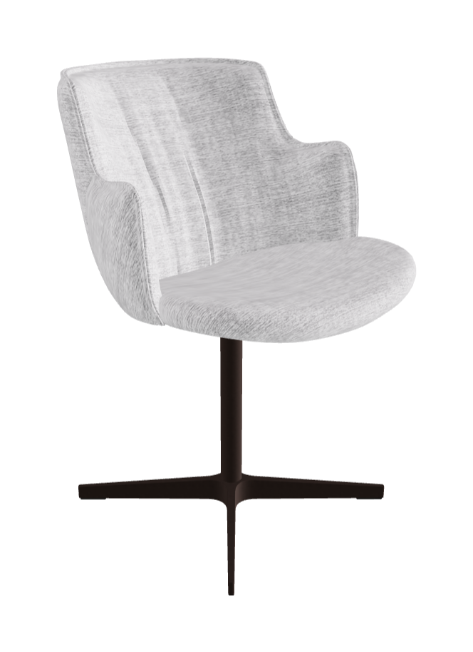 Rihanna X Swivel Dining Armchair_Bronze Embossed_Fabric_B810