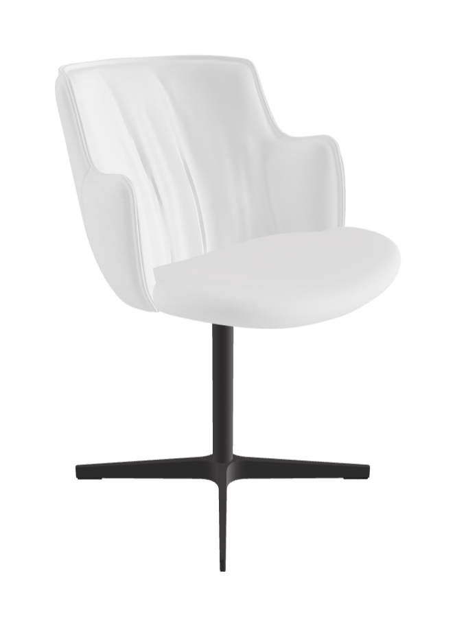 Rihanna X Swivel Dining Armchair_Graphite Embossed_Fabric_B920