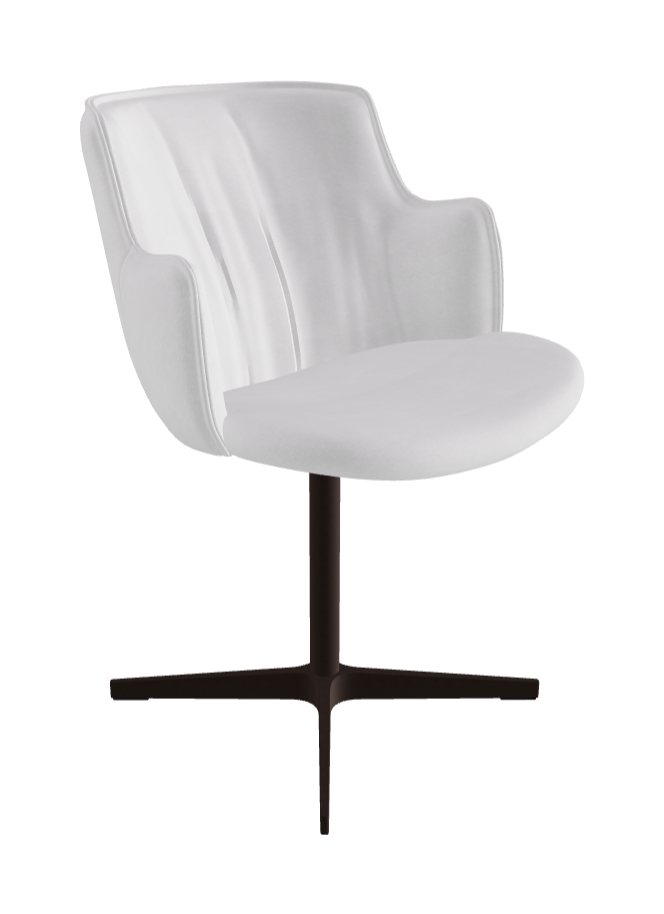 Rihanna X Swivel Dining Armchair_Bronze Embossed_Fabric_B921