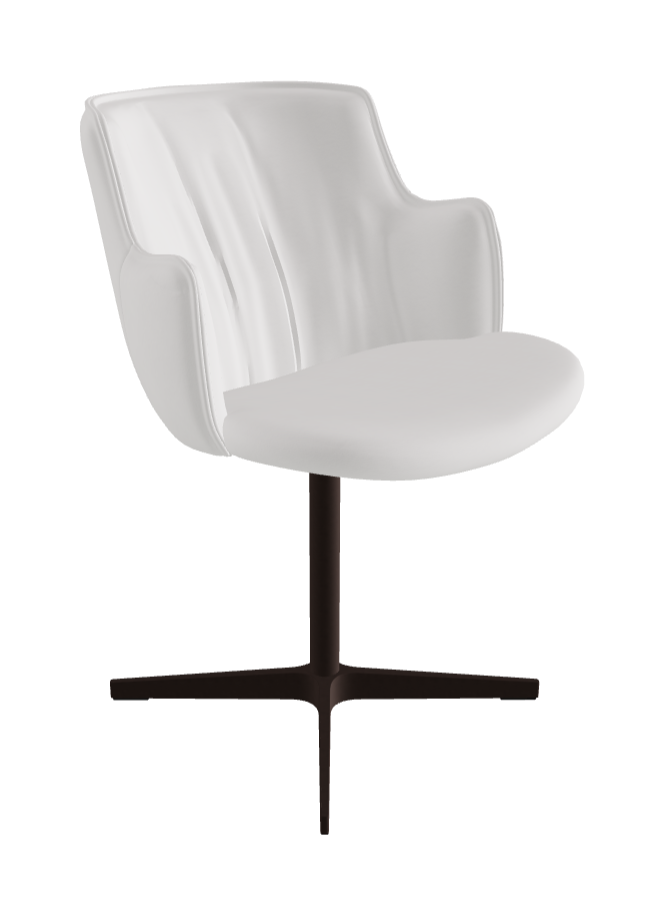 Rihanna X Swivel Dining Armchair_Bronze Embossed_Soft Leather_Canova