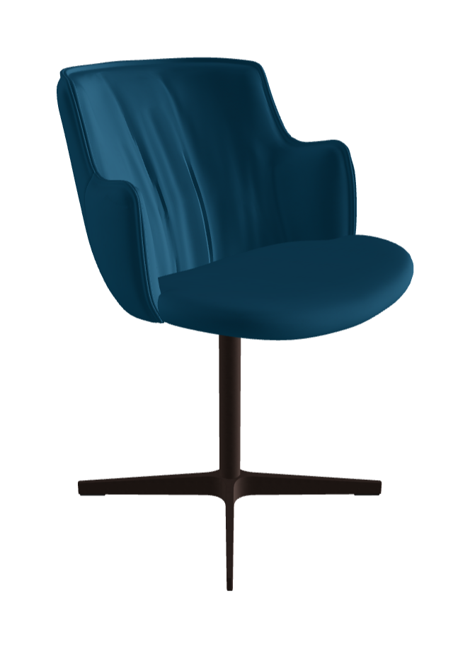 Rihanna X Swivel Dining Armchair_Bronze Embossed_Soft Leather_Capri