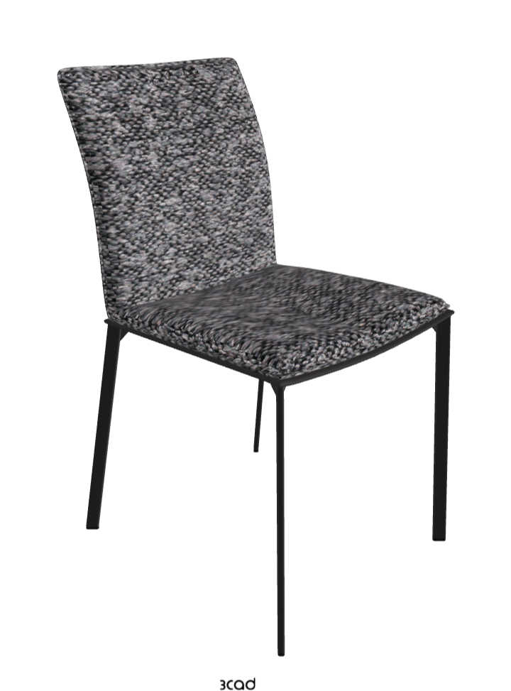Rita Dining Chair_Matt Graphite_Fabric_B244