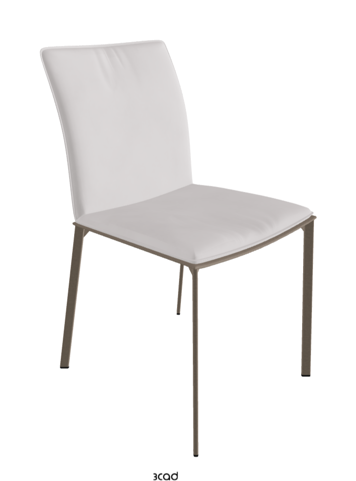 Rita Dining Chair_Titanium Embossed_Micro Nubuk_White