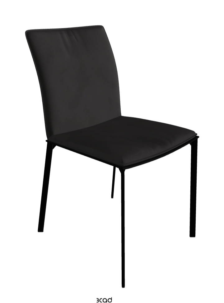Rita Dining Chair_Matt Black_Micro Nubuk_Charcoal