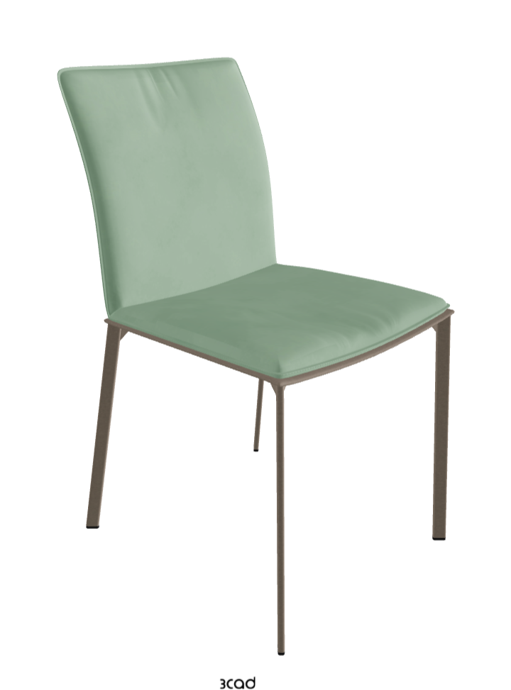 Rita Dining Chair_Titanium Embossed_Micro Nubuk_Mint