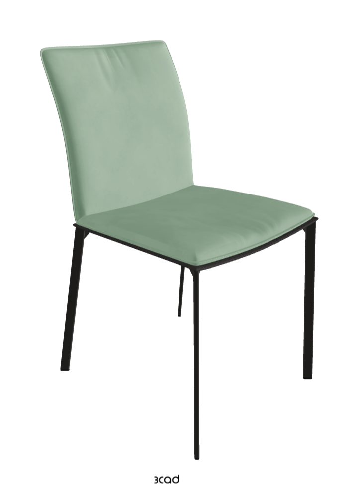 Rita Dining Chair_Matt Graphite_Micro Nubuk_Mint