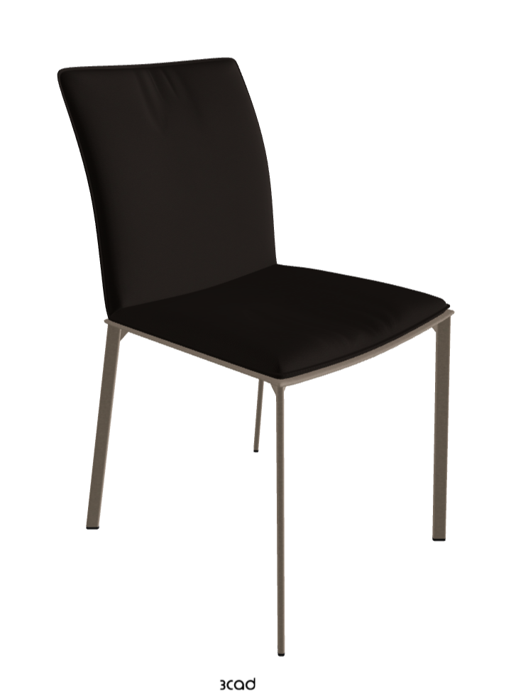 Rita Dining Chair_Titanium Embossed_Soft Leather_Moka