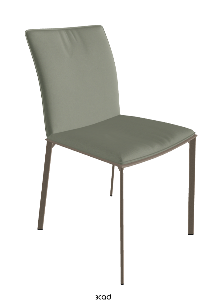 Rita Dining Chair_Titanium Embossed_Soft Leather_Cenere