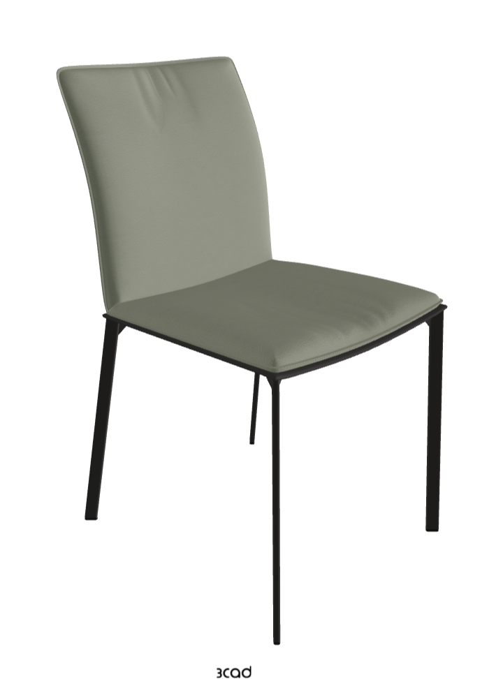 Rita Dining Chair_Matt Graphite_Soft Leather_Cenere