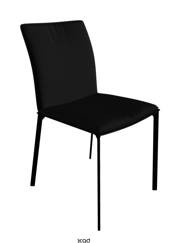 Rita Dining Chair_Matt Black_Soft Leather_Nero