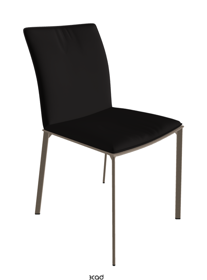 Rita Dining Chair_Titanium Embossed_Synthetic Leather_Moka