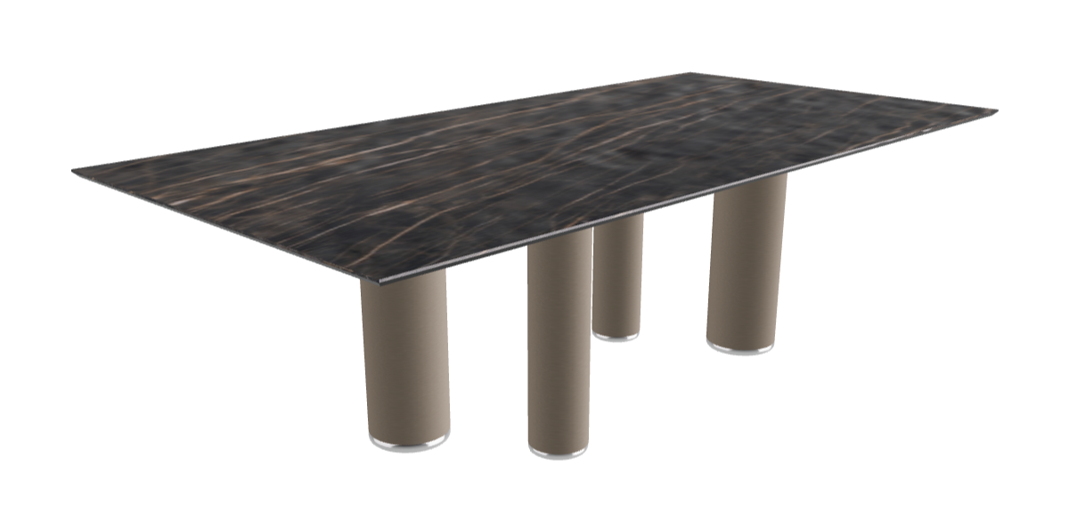 240x120x75h Rectangle Shaped_Matt Portoro_Titanium Embossed