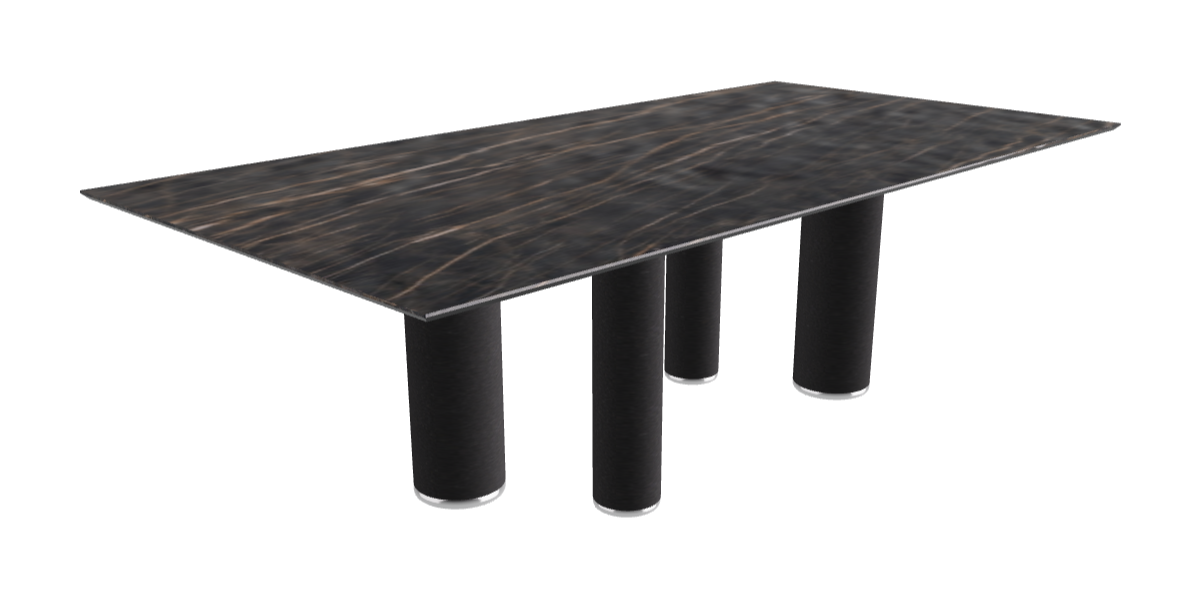 240x120x75h Rectangle Shaped_Matt Portoro_Black Embossed