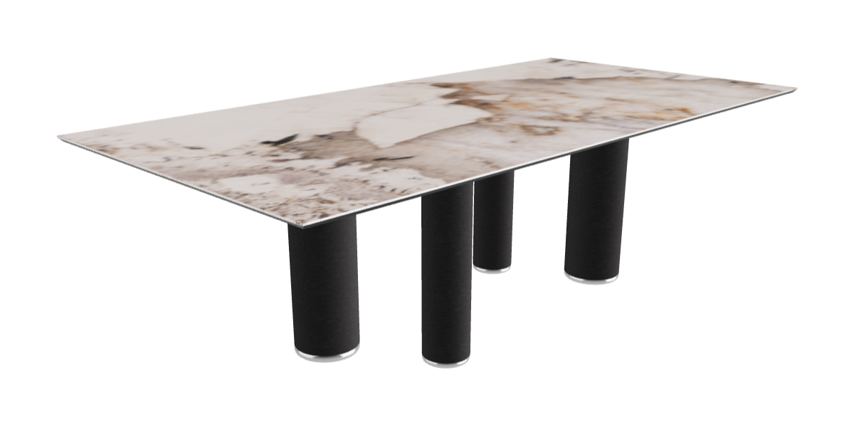 240x120x75h Rectangle Shaped_Corcovado_Black Embossed