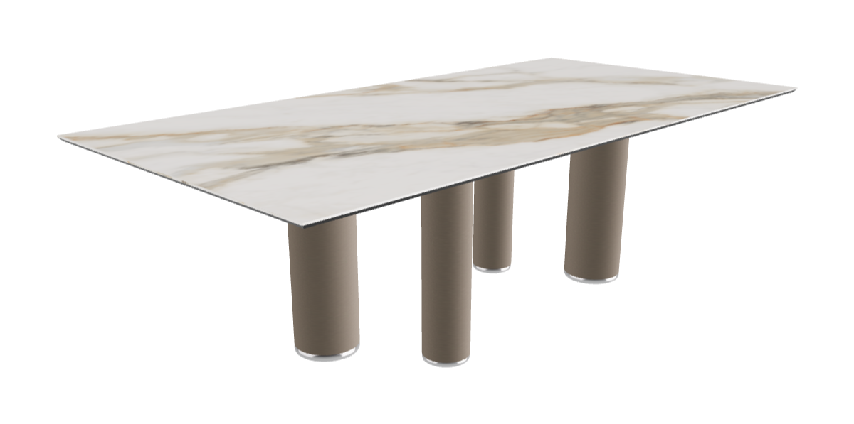 240x120x75h Rectangle Shaped_Matt Borghini Calacatta_Titanium Embossed
