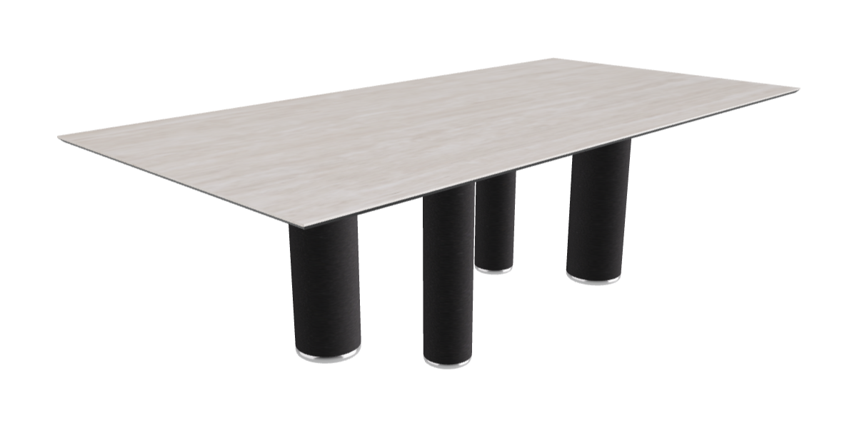240x120x75h Rectangle Shaped_Colosseo_Black Embossed