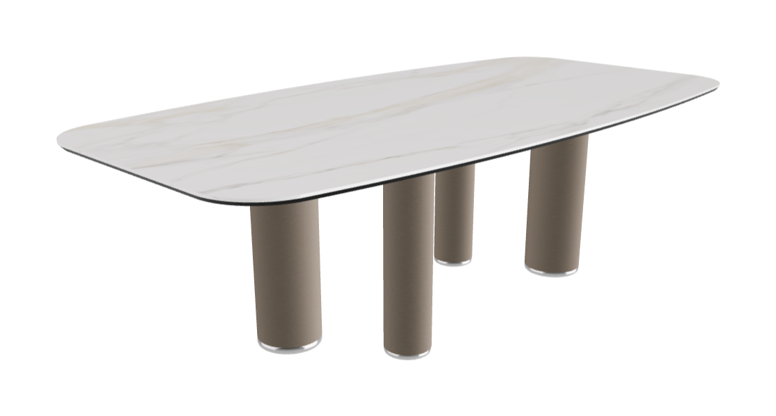 240x120x75h Barrel Shaped_Glossy Golden Calacatta_Titanium Embossed