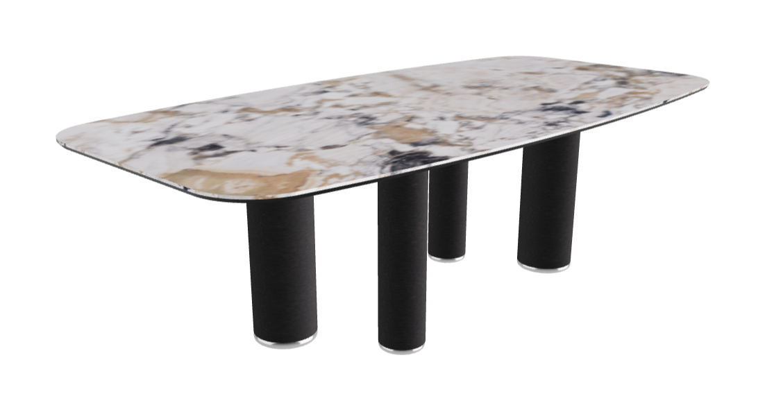 240x120x75h Barrel Shaped_Makalu_Black Embossed