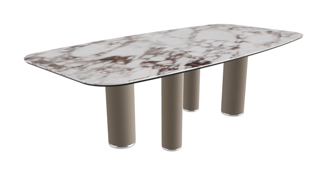 240x120x75h Barrel Shaped_Breccia_Titanium Embossed