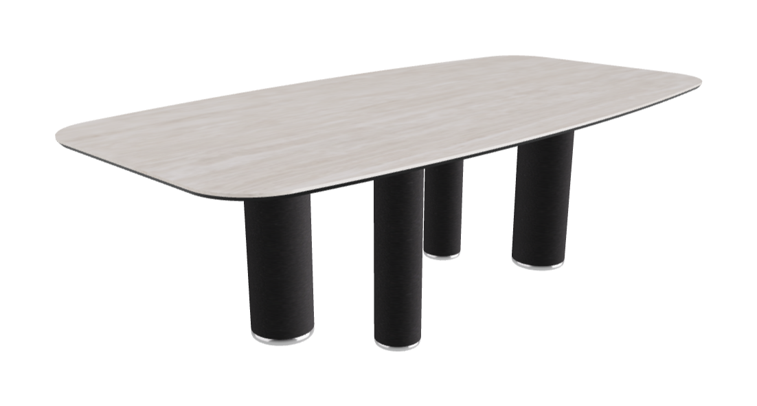 240x120x75h Barrel Shaped_Colosseo_Black Embossed