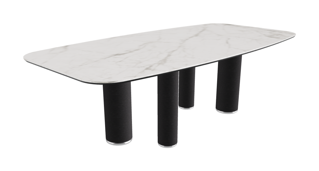 240x120x75h Barrel Shaped_Matt Invisible_Black Embossed
