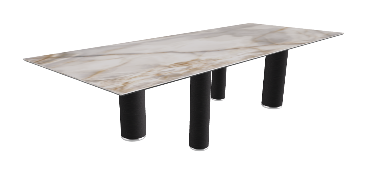 300x120x75h Rectangle Shaped_Alabastro_Black Embossed