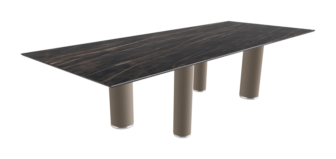 300x120x75h Rectangle Shaped_Glossy Portoro_Titanium Embossed