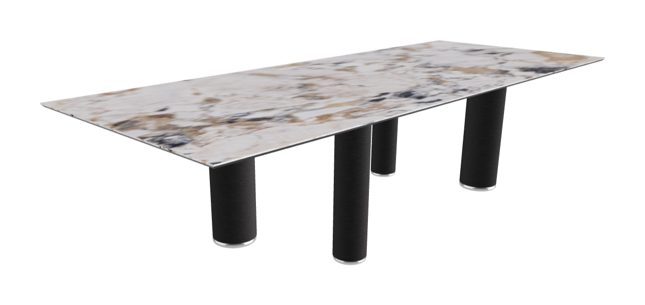 300x120x75h Rectangle Shaped_Makalu_Black Embossed