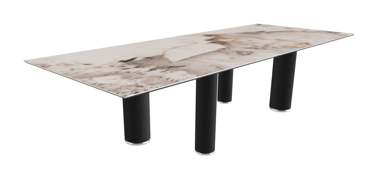 300x120x75h Rectangle Shaped_Corcovado_Black Embossed