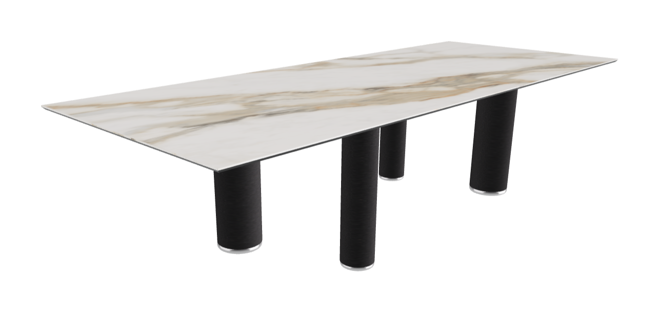300x120x75h Rectangle Shaped_Matt Borghini Calacatta_Black Embossed