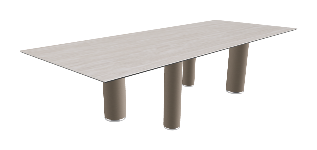 300x120x75h Rectangle Shaped_Colosseo_Titanium Embossed