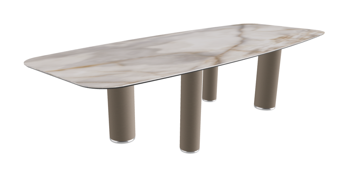 300x120x75h Barrel Shaped_Alabastro_Titanium Embossed
