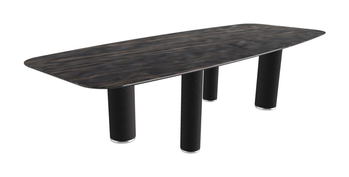 300x120x75h Barrel Shaped_Matt Portoro_Black Embossed